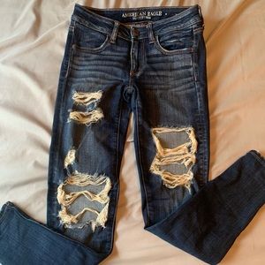 American Eagle ripped jeans